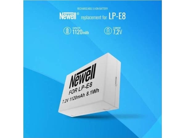 Newell akku Newell LP-E8 akku Canon EOS 550D, 600D, 650D, 700D, 650D, 700D -malliin