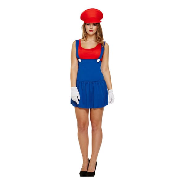 Super Mario / Rørleggerjente Rød - Rørlegger – Kostyme
