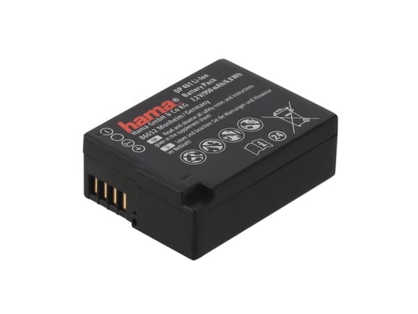 Hama DP 461 - Akku - Li-Ion - 950 mAh - 6.8 Wh - Musta - Panasonic Lumix DMC-FZH1, FZ1000, Lumix G DC-G90, G91, G95, DMC-G70, G8, G80, G81, G8M (0007