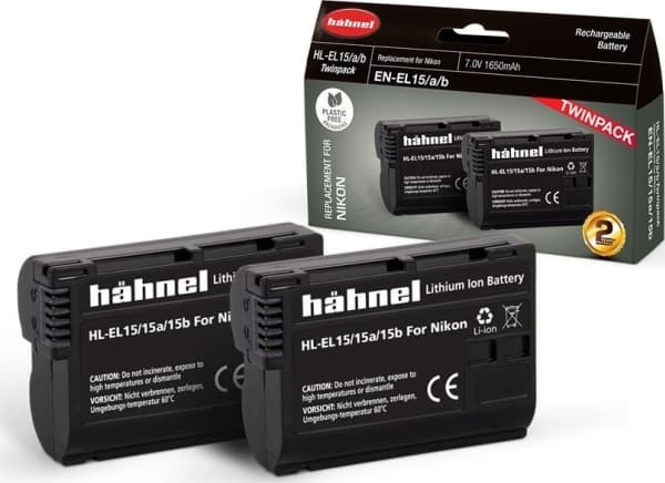 Hahnel HL-EL15HP, Kamerabatteri, Sort
