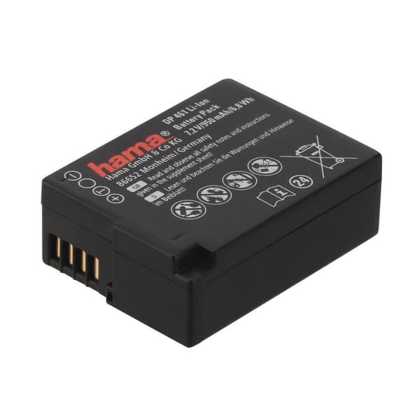Hama DP 461 - Batteri - Li-Ion - 950 mAh - 6,8 Wh - svart - för Panasonic Lumix DMC-FZH1, FZ1000, Lumix G DC-G90, G91, G95, DMC-G70, G8, G80, G81, G77