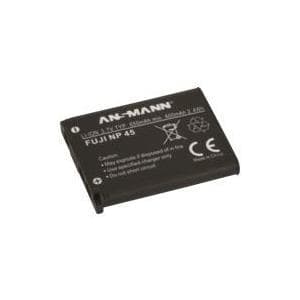 ANSMANN A-Fuji NP 45 - kameran akku Li-Ion 650 mAh - malleihin Fujifilm FinePix JV500, JX500, JX580, JX680, JZ200, JZ250, T350, T410, T500, T510, XP06