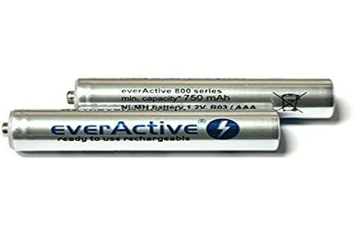 Genopladelige batterier everActive Ni-MH R03 AAA 800 mAh Silver Line - 2 stk.