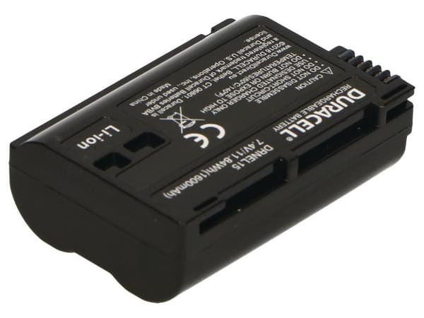 Duracell DRNEL15 - Akku - Li-Ion - 1400 mAh - Nikon D600, D610, D7000, D7100, D7200, D750, D7500, D800, D810, Z 6II, Z 7II, Z7, 1