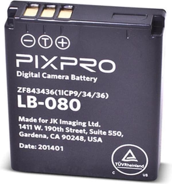 Kodak LB-080 genopladeligt batteri Lithium-Ion (Li-Ion) 1250 mAh 3,6 V