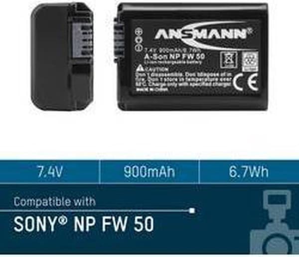 Ansmann A-Son NP FW 50 Lithium-Ion (Li-Ion) 900 mAh 7,4 V ladattava akku