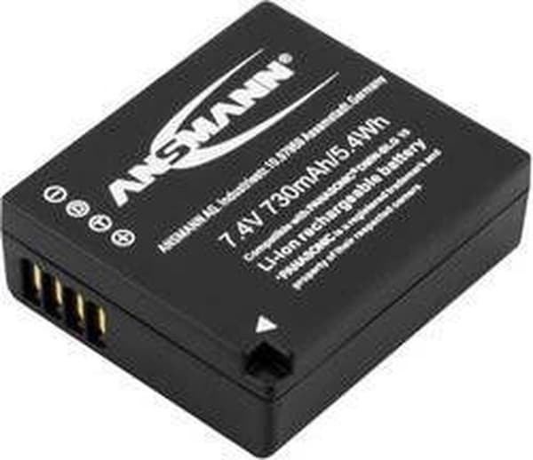 Ansmann genopladelige batterier/akkumulatorer 7,4V, 730mAh, sort