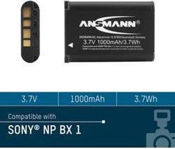Ansmann 1400-0041 Lithium-Ion 1000mAh 3,7V genopladeligt batteri/batteri