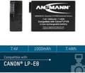 Miniatyrbillede 2 af 4: Ansmann - LP-E8 - batteri