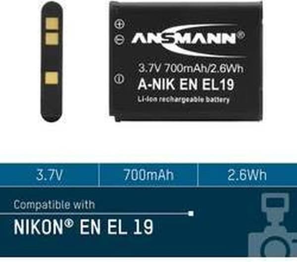 Ansmann A-Nik EN-EL19 genopladeligt batteri/batteri Lithium-Ion (Li-Ion) 700 mAh 3,7 V