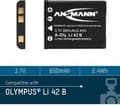 Miniatyrbillede 2 af 5: Ansmann - Li 42B / 40B - batteri