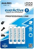 Pikkukuva 3 / 6: Ladattavat akut everActive Ni-MH R03 AAA 1050 mAh Professional Line