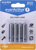Pikkukuva 2 / 6: Ladattavat akut everActive Ni-MH R03 AAA 800 mAh Silver Line
