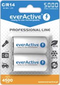 Miniatyrbillede 4 af 4: Genopladelige batterier everActive Ni-MH R14 C 5000 mAh Professionel linje