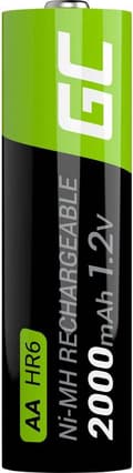 Miniatyrbillede 6 af 7: Green Cell GR02 husholdningsbatteri Genopladeligt batteri AA Nikkel-metalhydrid (NiMH)