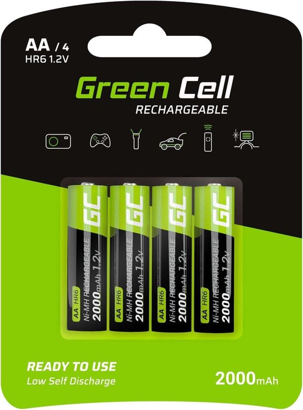 Green Cell GR02 husholdningsbatteri Genopladeligt batteri AA Nikkel-metalhydrid (NiMH)