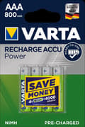 Miniatyrbillede 4 af 5: VARTA HR03 AAA Recharge Accu Power 800 mAh 56703 Genopladelige batterier 4 stk. Grøn