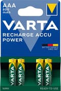 Miniatyrbillede 1 af 5: VARTA HR03 AAA Recharge Accu Power 800 mAh 56703 Genopladelige batterier 4 stk. Grøn
