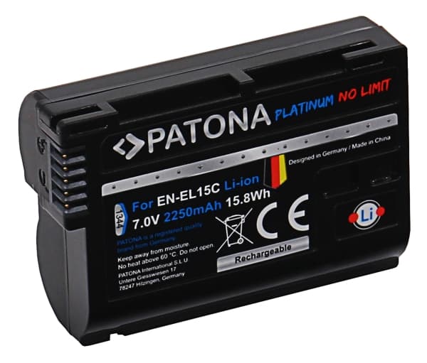 PATONA 1344 batteri för kamera/videokamera Lithium-Ion (Li-Ion) 2250 mAh