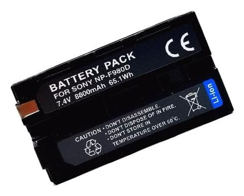 Ekstra digital SONY NP-F980D batteri, 8800mAh