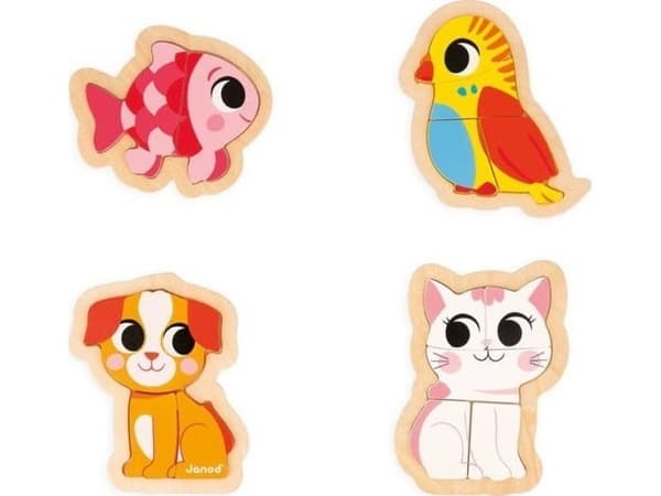 Janod Pets progressiivinen 4 palapeliä