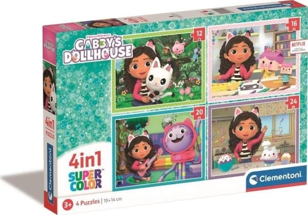 Clementoni Gabby’s Dollhouse, 12 stykker, Tegneserier, 3 år