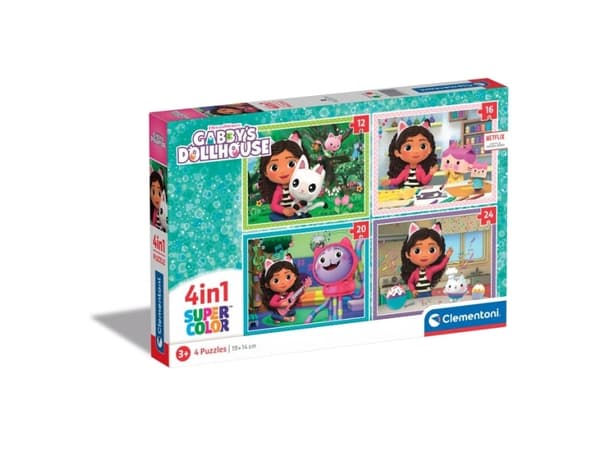 Clementoni Gabby’s Dollhouse, 12 stykker, Tegneserier, 3 år