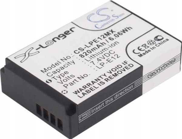 Rechargeable Cameron Sino Rechargeable Battery Type Lp-e12/Lc-e12 For Canon/Cs-lpe12mx