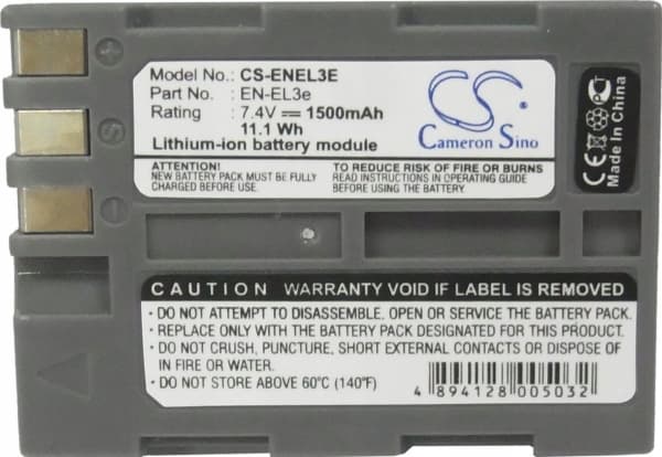 Cameron Sino oppladbart batteritype En-el3a / En-el3 / En-el3e For Nikon / Cs-enel3e
