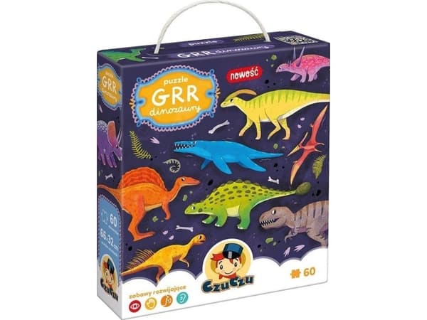 Puslespill Czuczu Puslespill 60 deler Grr Dinosaurer