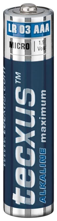 tecxus LR03/AAA (Micro) batteri, 10 stk. blister alkalisk manganbatteri, 1,5 V