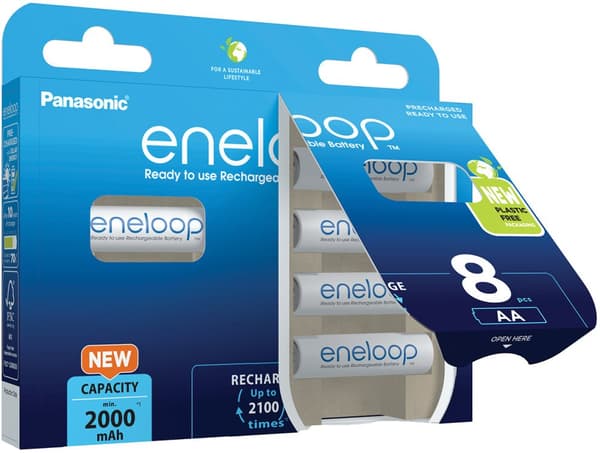 Rechargeable batteries PANASONIC ENELOOP AA 2000 mAh 8 szt (BK-3MCDE/8HH)