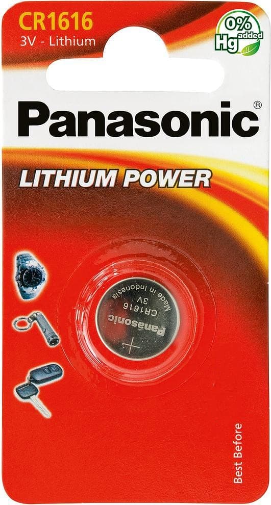 Lithium Button Battery PANASONIC CR1616 3V 1pc./1pc./