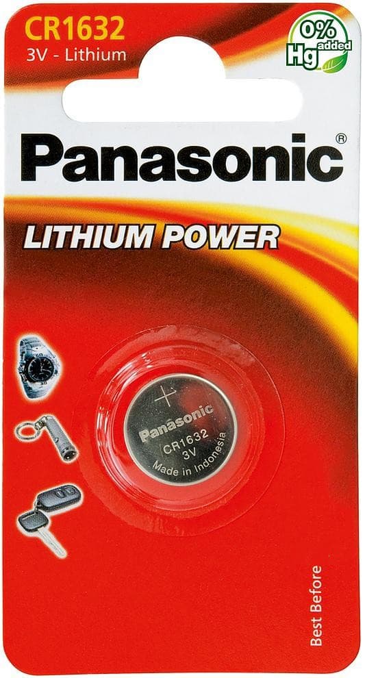 Battery lithium CR1632 3V  PANASONIC, 1 pcs in blister /price is for 1 pc/