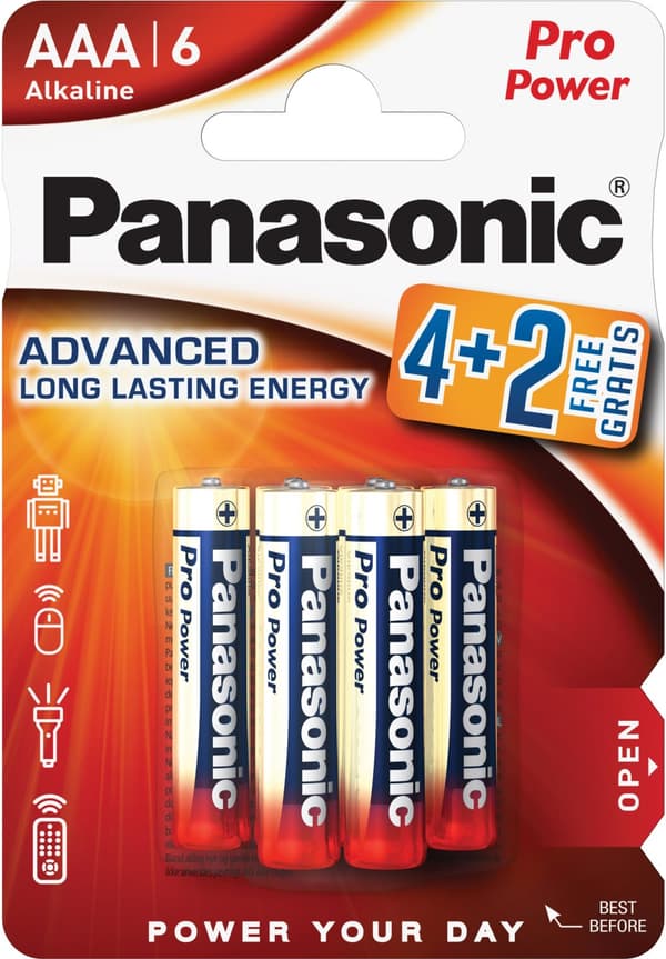 Panasonic Pro Power battery LR03PPG/6B (4+2)