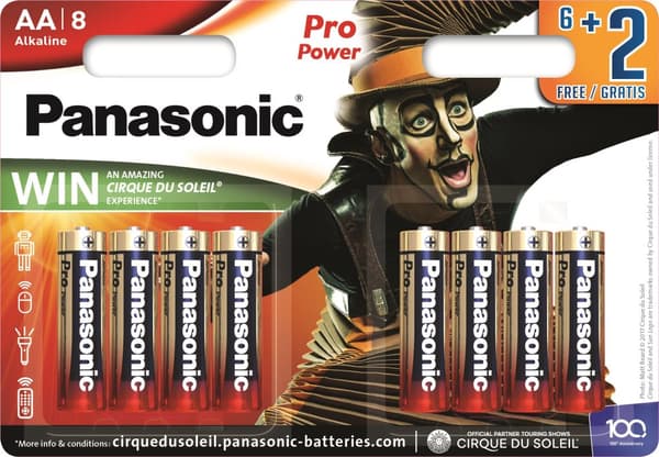 Panasonic Pro Power battery LR6PPG/8BW (6+2)