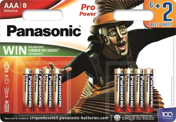 Panasonic Pro Power battery LR03PPG/8B (6+2)
