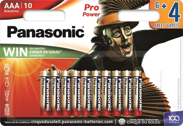 Panasonic Pro Power battery LR03PPG/10B (6+4pcs)