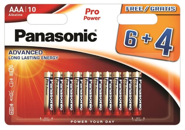 Panasonic Pro Power battery LR03PPG/10B (6+4pcs)