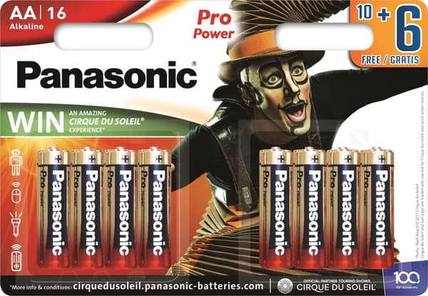 Panasonic Pro Power battery LR6PPG/16B 10+6pcs