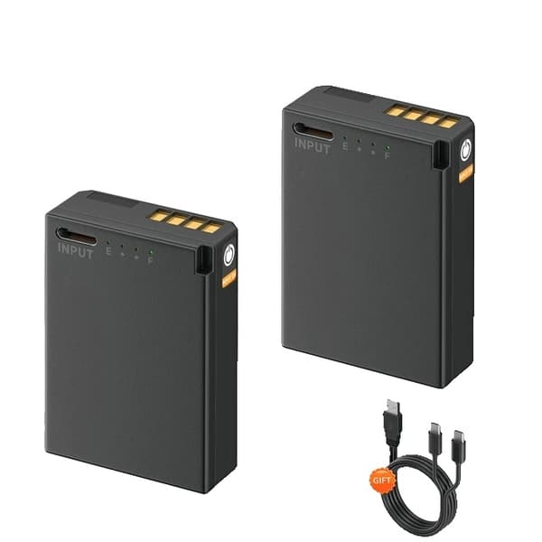 Canon Kamera Batteri, Type C Opladning, Gratis USB Kabel, 4 stk LP-E6 batteri