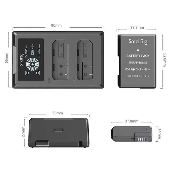 Smallrig Kameran Akun Laturi Srni105