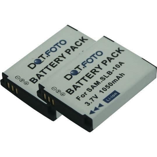 2x Dot.Foto Samsung SLB-10A batteri - 3,7v / 1050mAh
