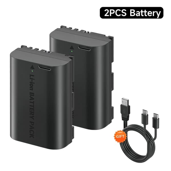 Canon LP-E6 Batteri, 2400mAh Kapacitet, Kompatibel med Canon EOS Kameraer, 2 stk batteri