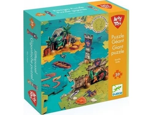 Djeco Giant Puzzle - Battle (30 palaa)