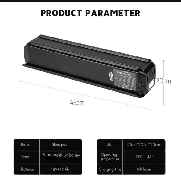 Shengmilo S600 originalt batteri, 17.5AH SAMSUNG-batteri