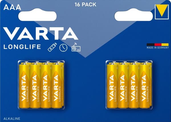 Varta Longlife AAA 16 Pack (Ch)