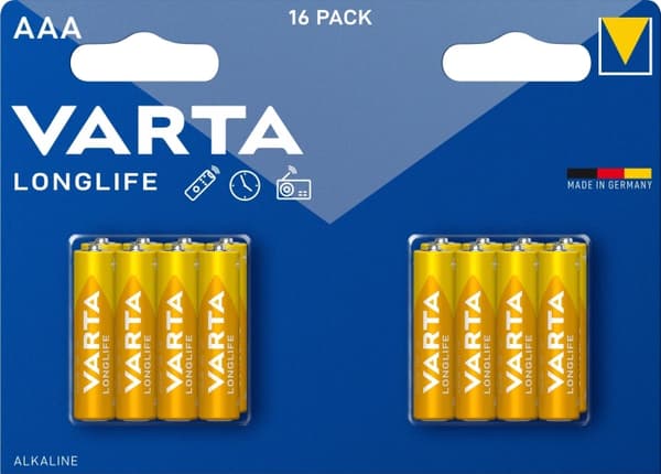 Varta Longlife AAA 16 Pack (Ch)