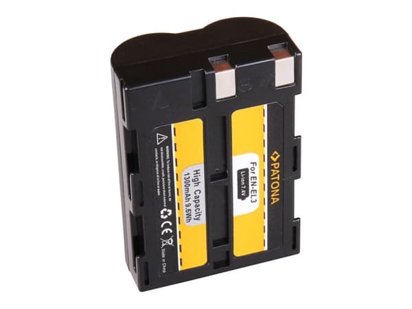 PATONA 1036, litium-ioni (Li-Ion), 1300 mAh, kamera, Nikon D100, D100SLR, D50, D70, 7,4 V, 9,6 Wh