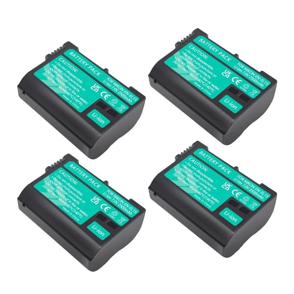 Nikon EN-EL15 Batteripakke, 2500mAh Kapacitet, Multifunktionel Oplader,3 Batteri 1 Oplader